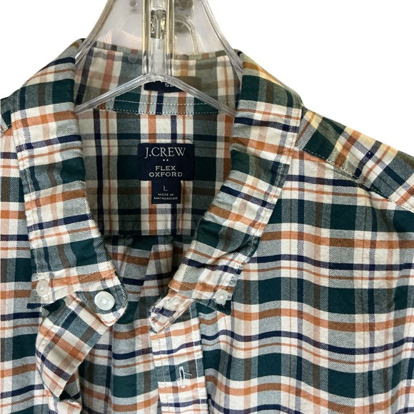 J. Crew Green and White Plaid Casual Shirt - Picture 3 of 3